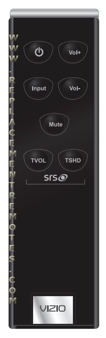 VIZIO VSB202 Sound Bar System Remote Control