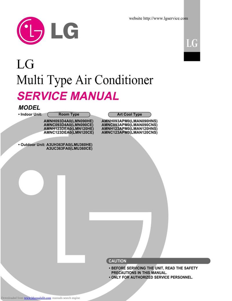 LG LMN090CE Air Conditioner Unit Operating Manual