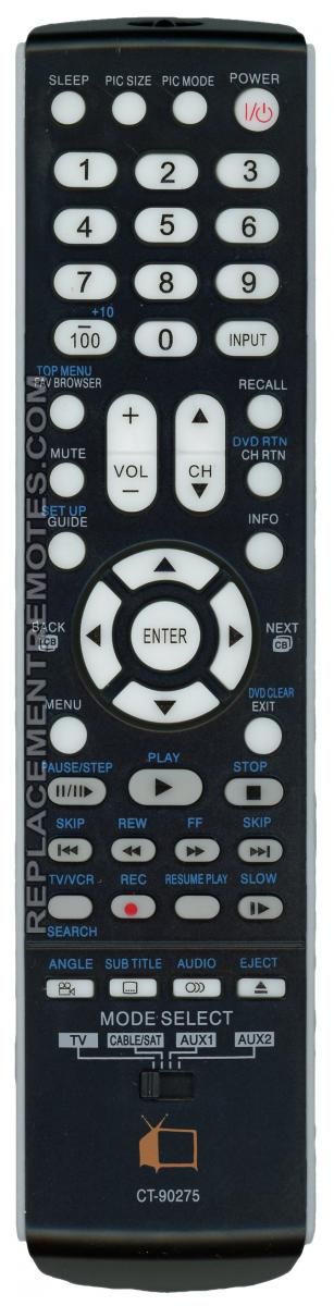 Anderic Generics CT90275 For Toshiba TV Remote Control