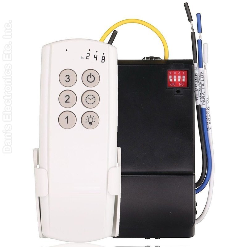 Substitute for Home Decorators Collection A25-43 Ceiling Fan Remote Control [63T-AC83T-KIT]