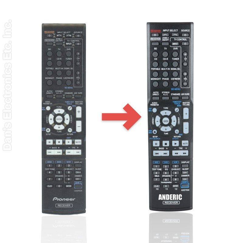 Anderic AXD7534 For Pioneer-AXD7535 Receiver Remote Control