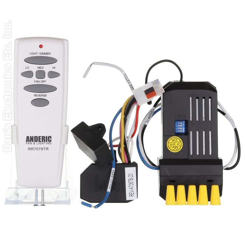 Anderic FAN28RREVKIT Replacement Ceiling Fan Remote Control Kit | Hampton Bay 56