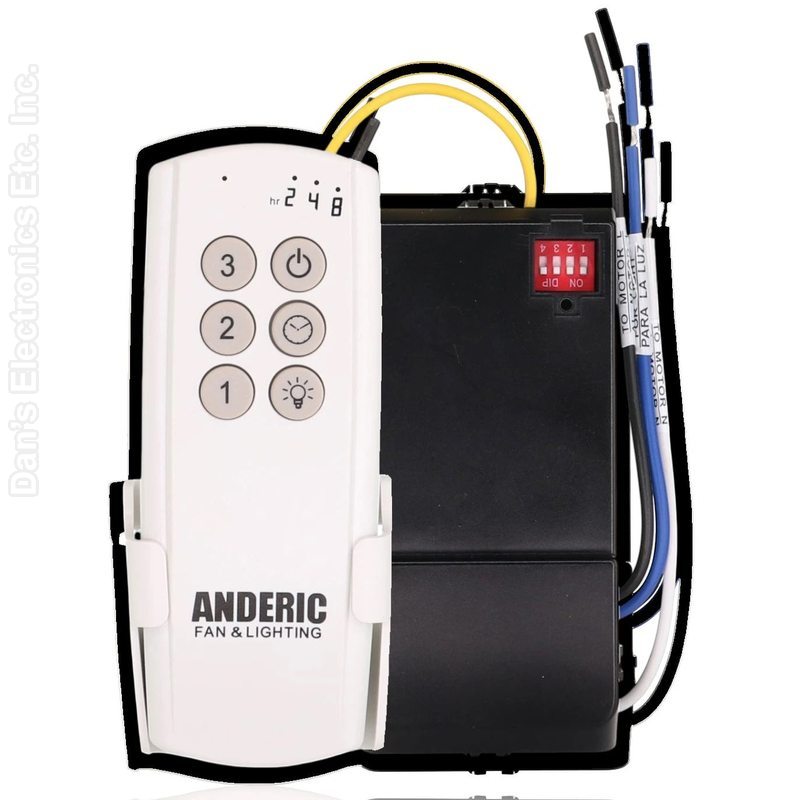 Anderic Substitute for Hunter 99110 Universal 3-Speed IN2TX36 Ceiling Fan Remote Control Kit [63T-AC83T-KIT]