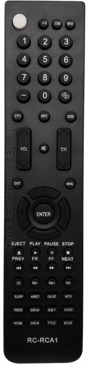 ANDERIC RE20QP80 For RCA TV/DVD Remote Control