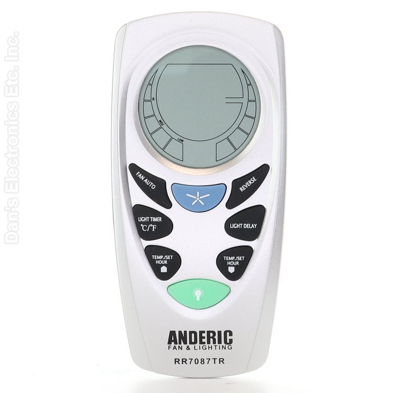 Anderic RR7096TR Replacement Thermostatic Ceiling Fan Remote Control with Reverse Key | CHQ7096T, CHQ8BT7096T-Substitute
