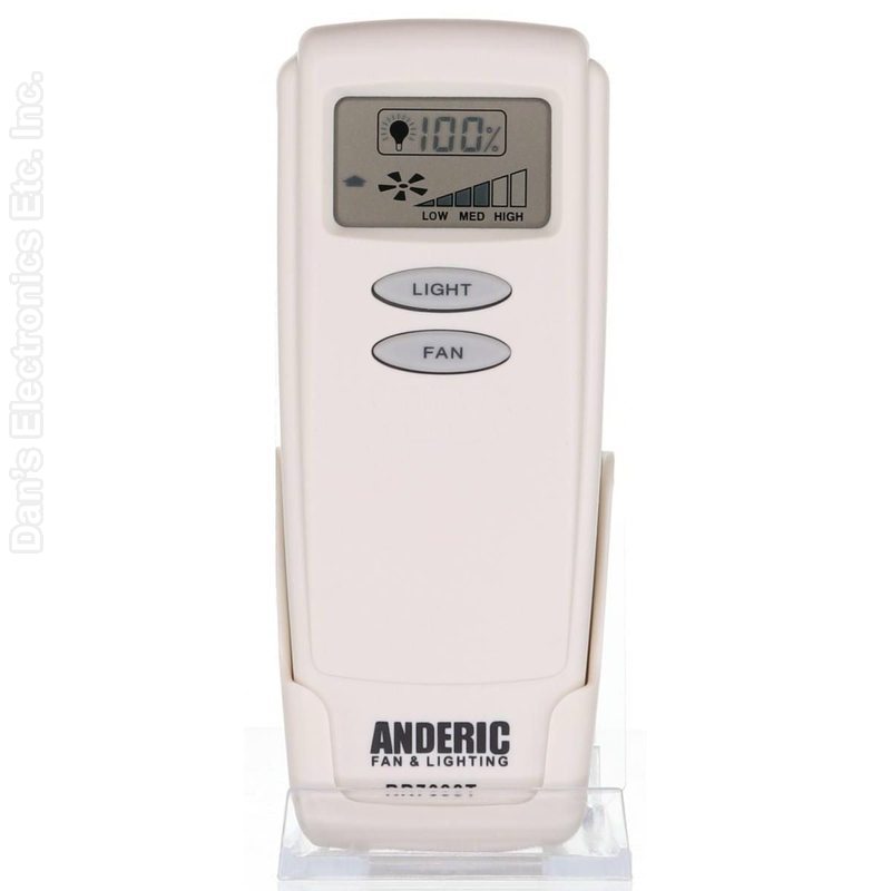 Anderic RR7099T Replacement Ceiling Fan Remote Control with LCD | CHQ8BT7098T-Wall mount included