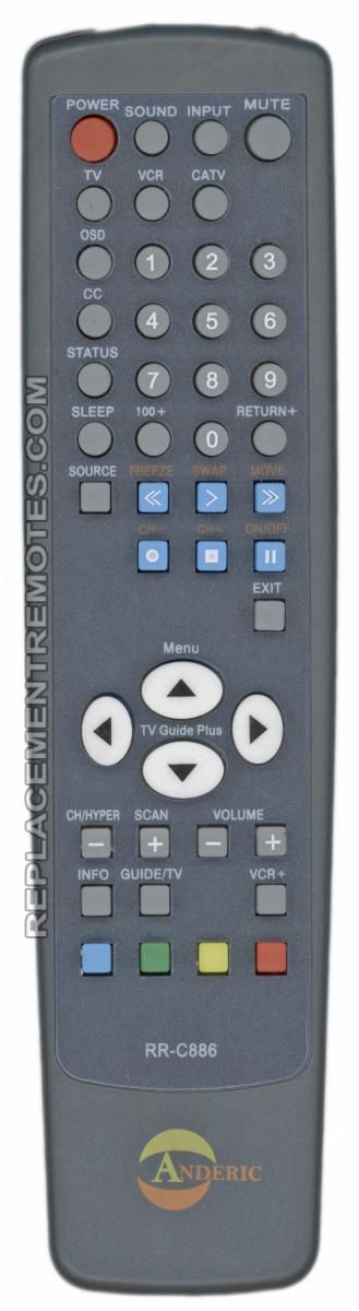 ANDERIC RRC886 for JVC TV Remote Control