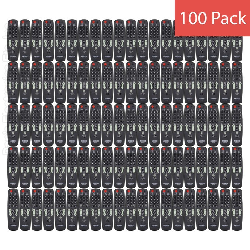 Anderic RRH100 2-Device Universal Remote Control for Hospitality TVs and Cable/Satellite/STB Boxes with Learning-100 Pack