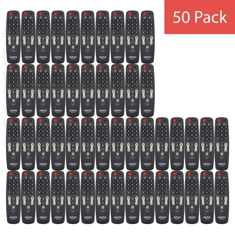 Anderic RRH100 2-Device Universal Remote Control for Hospitality TVs and Cable/Satellite/STB Boxes with Learning-50 Pack