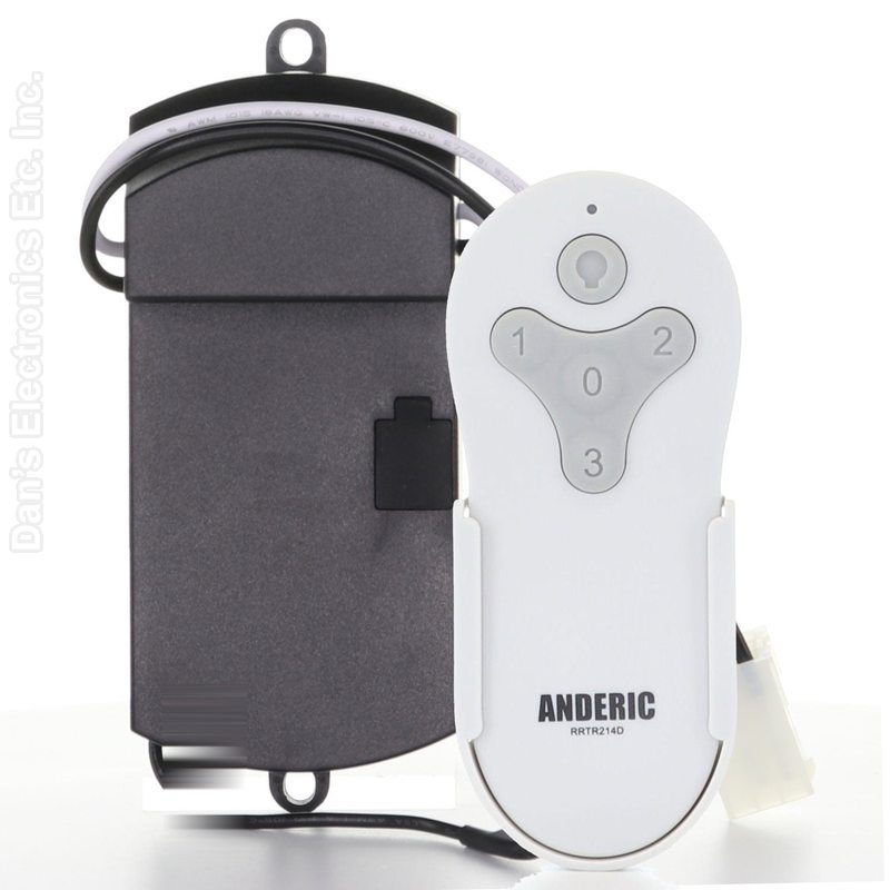 Anderic RRTR214D-MRAC06S1M-KIT Replacement Ceiling Fan Remote Control Kit for Harbor Breeze Mazon Ceiling Fans