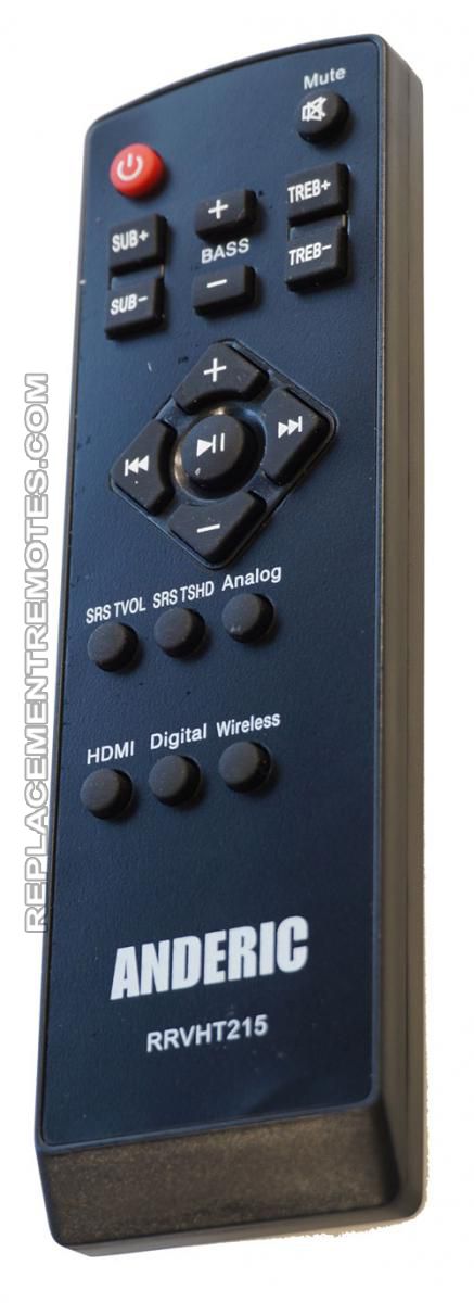 Buy ANDERIC RRVHT215 Vizio -RRVHT215 Sound Bar System Remote Control