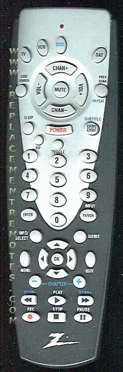 ZENITH CL007 4-Device Universal Remote Control