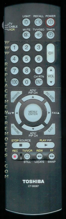 TOSHIBA CT90087 TV Remote Control