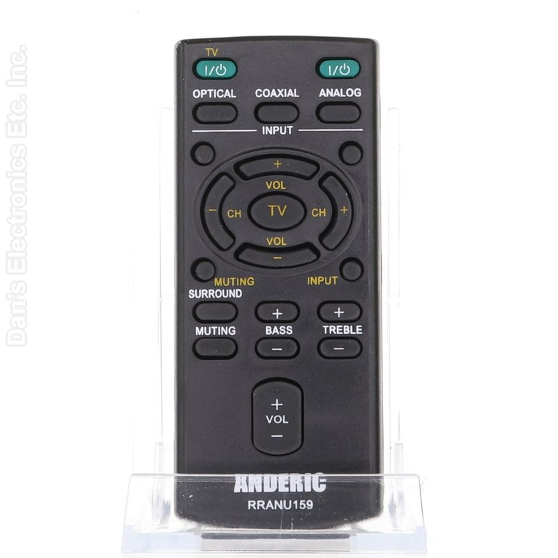 Sony RM-ANU159 Sound Bar Remote Control - RMANU159Substitute (RRANU159)