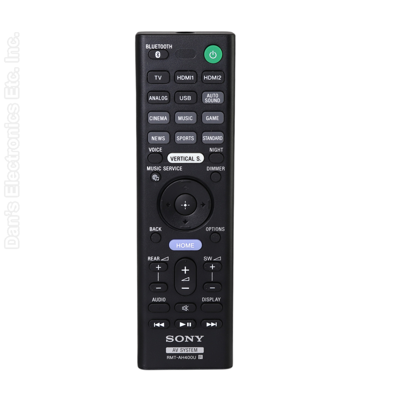Sony RMT-AH401U Sound Bar Remote Control for HTX9000F - 1-493-354-11