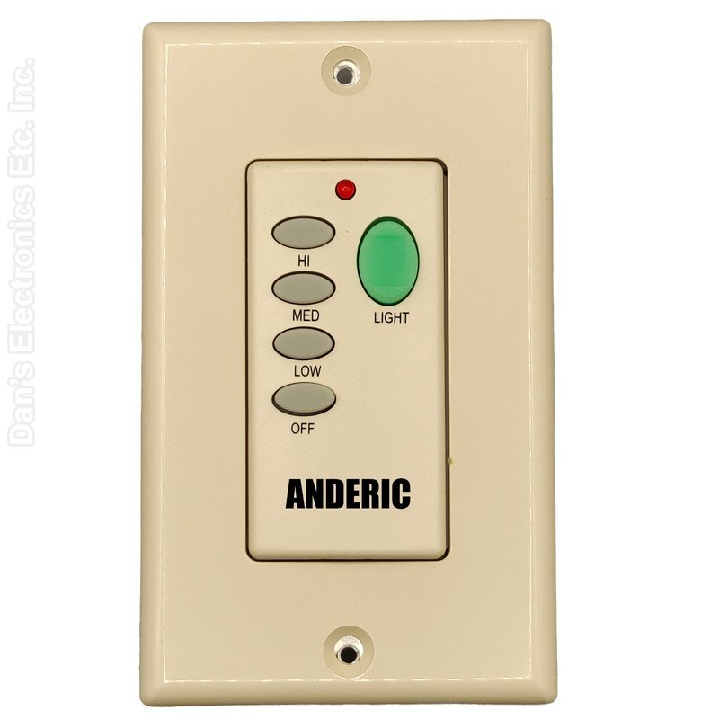 Title: Anderic FAN-55T Wireless Wall Plate Ceiling Fan Remote Control for Fan28R Receiver | 304 MHz | 2AAZPFAN55T- FAN55T