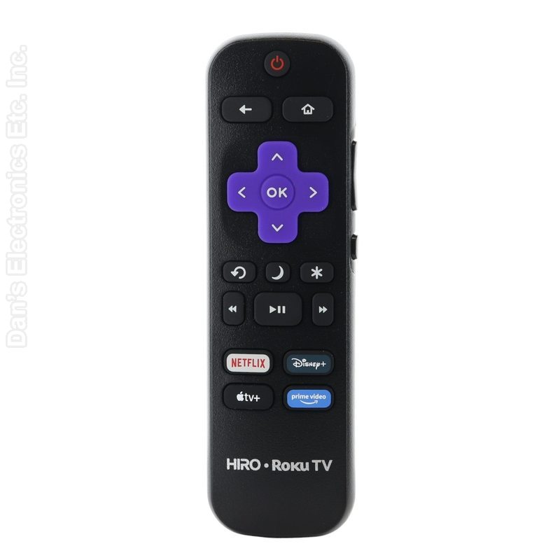 HIRO RC-ALIR Roku Streaming TV Remote Control | IR | Netflix | Disney+ | Apple TV+ | Prime Video - 3026000289