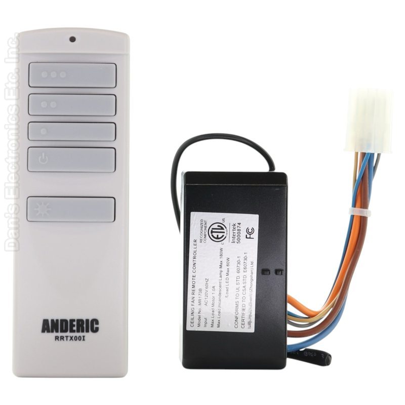 Harbor Breeze Remote Control and Receiver Kit for Boltz 52 Inch and Boltz II Ceiling Fans | 4L000014440, KUCJE10716, MR173B-Substitute Kit