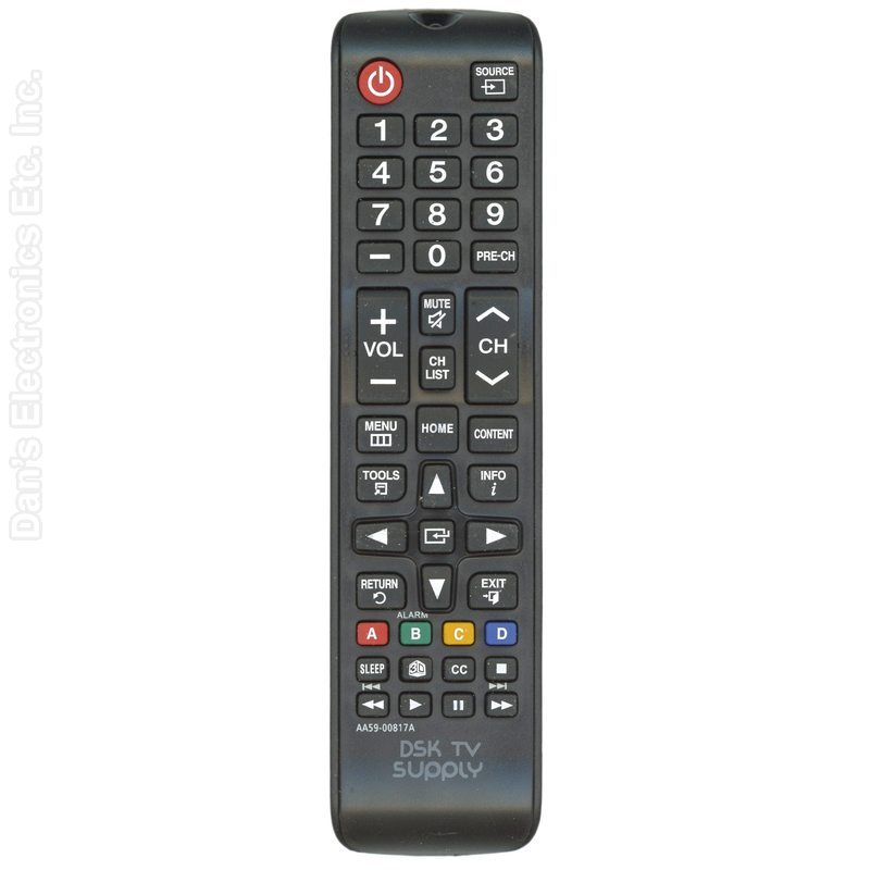 Samsung AA59-00817A Hospitality TV Remote Control - AA5900817ASubstitute (NEW)