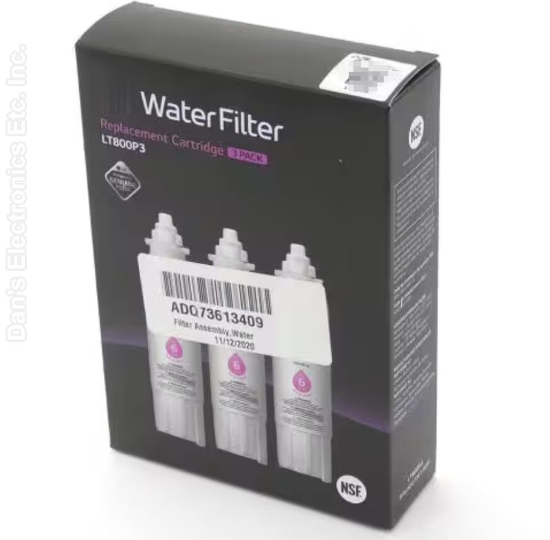 [3 Pack] LG ADQ73613409 LT800P Genuine Refrigerator Water Filters