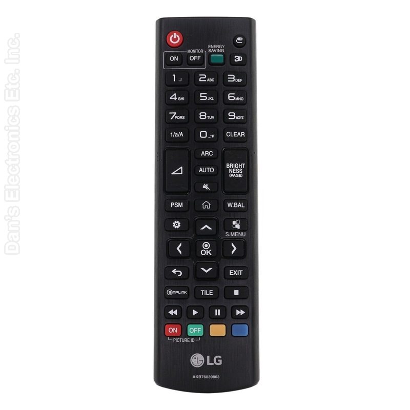 LG AKB76039803 Commercial / Digital signage Monitor Remote Control - AKB76039803