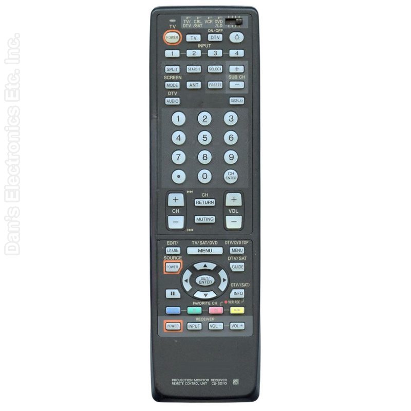Pioneer CUSD110 Projection Monitor Receiver Elite TV Remote Control - AXD1448-New
