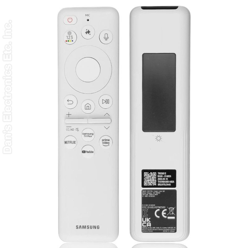 Samsung BN59-01482A Smart Monitor and The Frame TV Remote Control | White | SolarCell | Voice | Ai | USB - BN5901482A