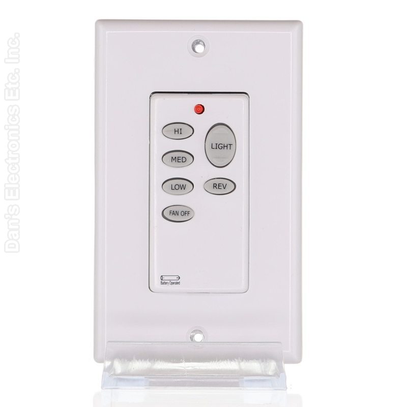 Hampton Bay UC9050H Wired Ceiling Fan Wall Plate Remote Control | 3-Speed | Up/Down light | Dimming| CHQ9050H | Wired | 4-dip - UC9050H-Substitute (Anderic CHQ9051T Wireless)