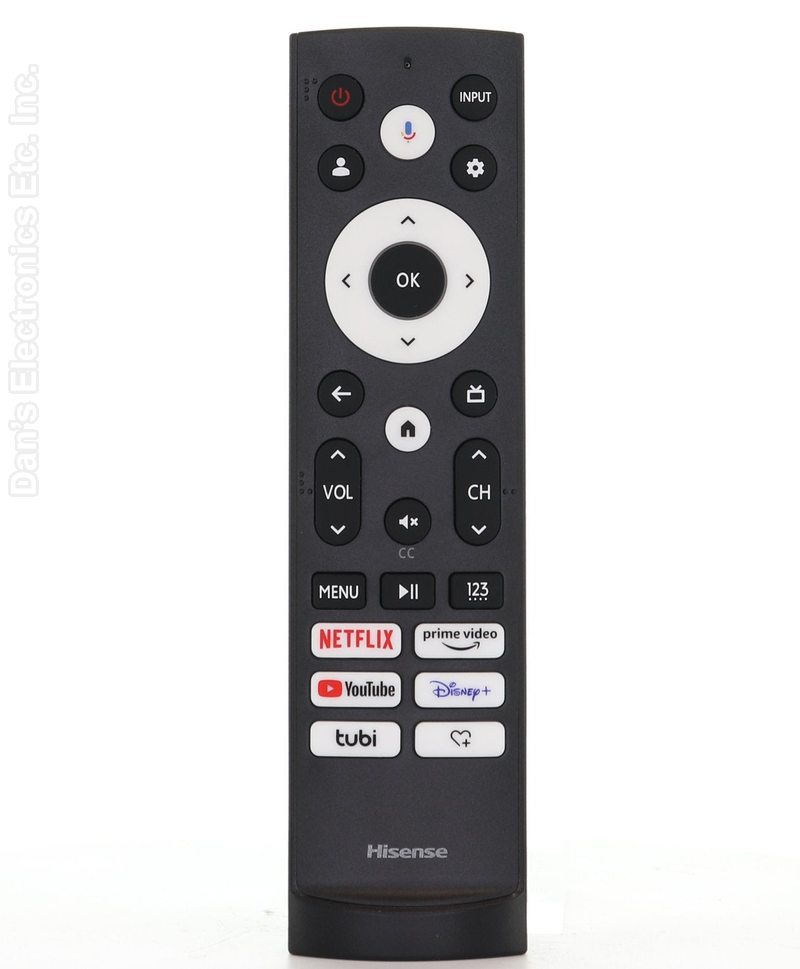 Hisense ERF3AG90H TV Remote Control with Voice | Netflix, Prime Video, Youtube, Disney +, tubi, Heart+ -