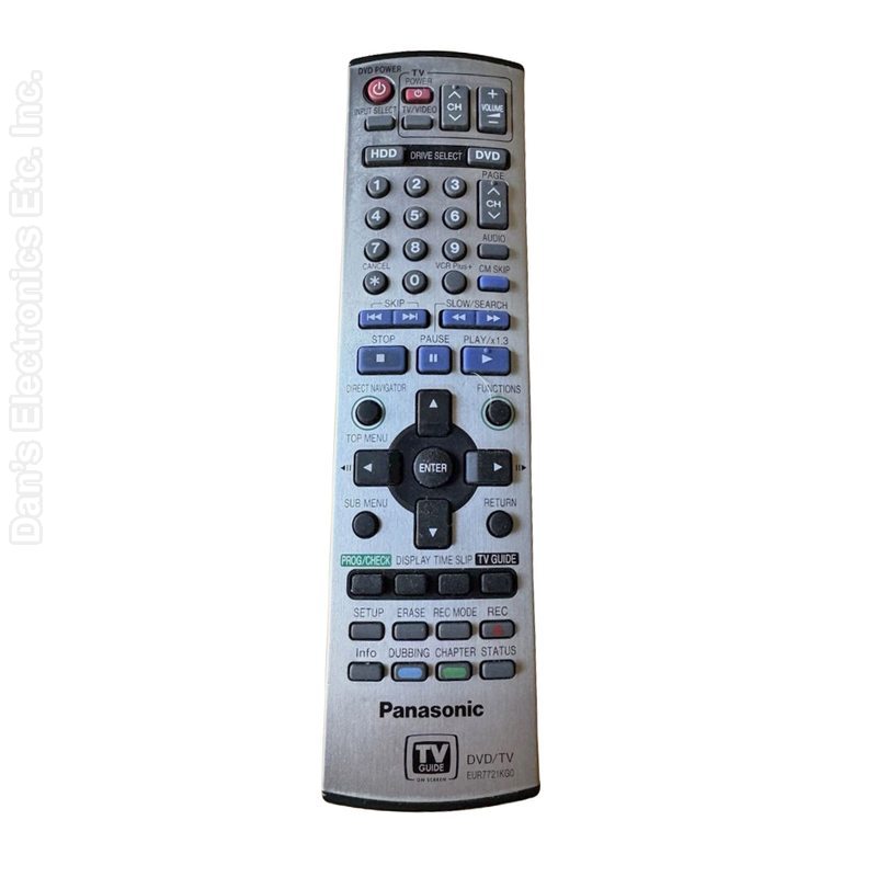 Panasonic EUR7721KG0 DVDR Remote Control