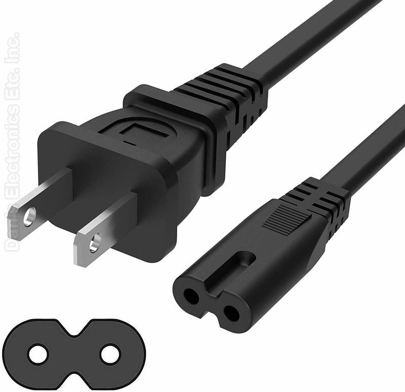 TCL TV 6-Foot AC Power Cord with Figure-8 Connector (2-Prong) - G0703-000258