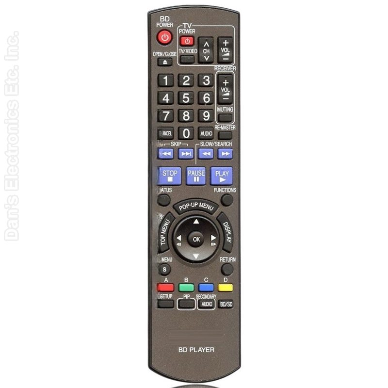 Panasonic N2QAYB000184 Blu-ray Remote Control-New