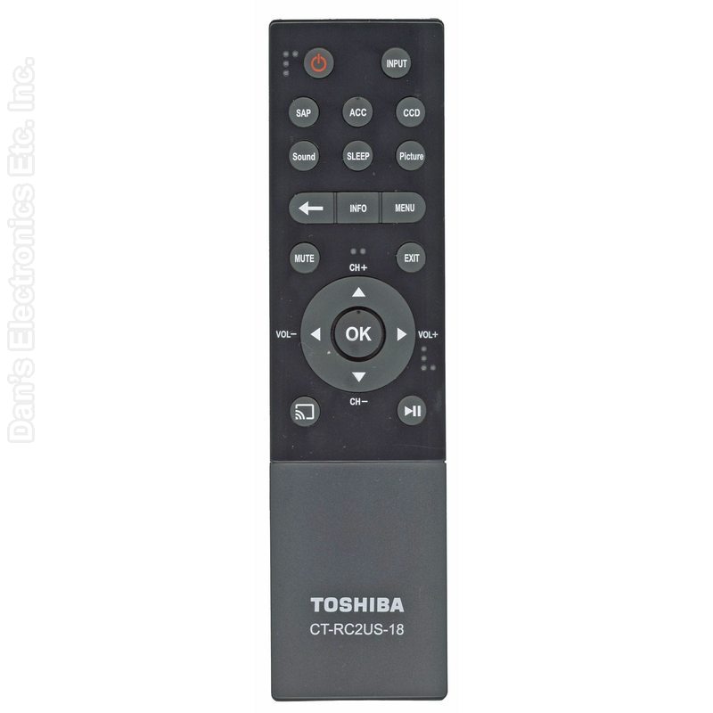 Toshiba CT-RC2US-18 CHROMECAST TV Remote Control - PK11V02360IRefurbished