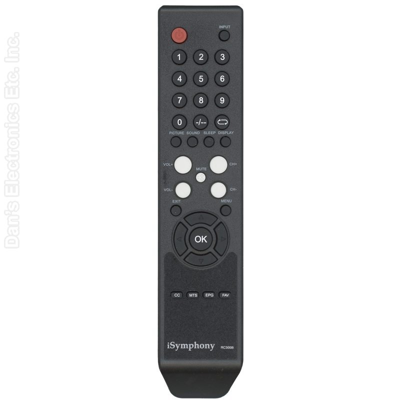iSymphony RC3008I TV Remote Control-Refurbished