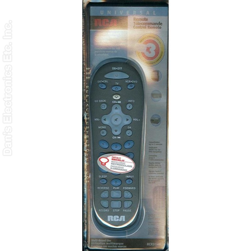 RCA RCR311W 3-Device Universal Remote Control-Original
