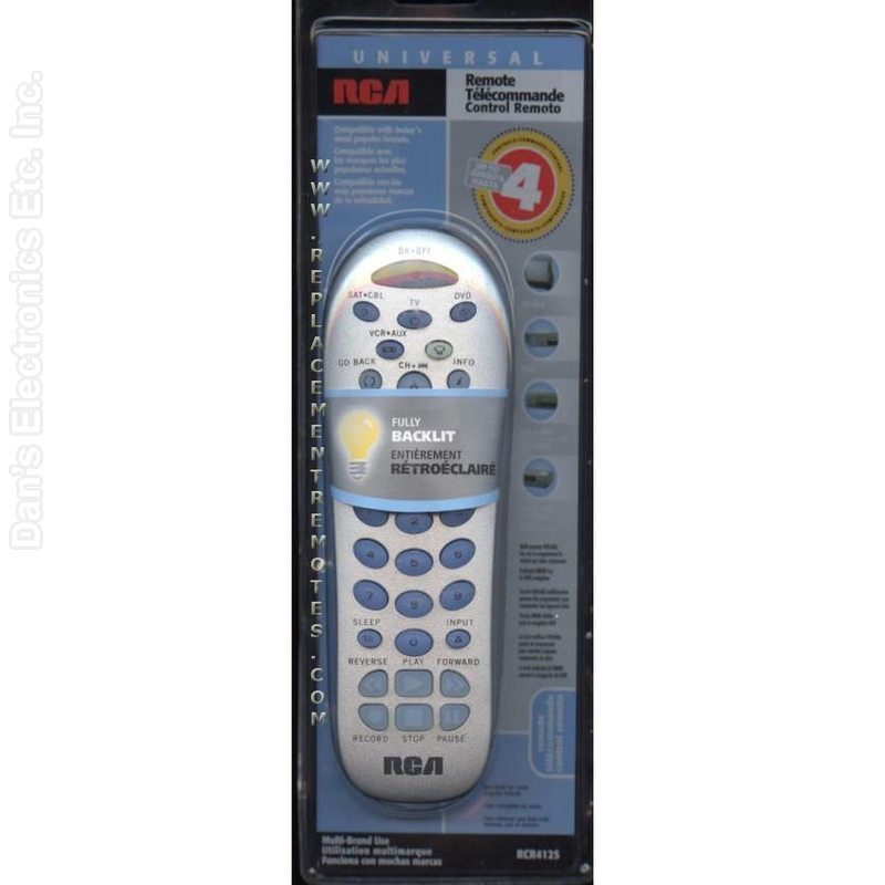 RCA RCR412S 4-Device Universal Remote Control-Original