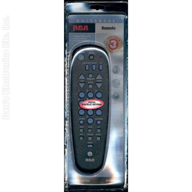 RCA RCU300WBL 3-Device Universal Remote Control-Original