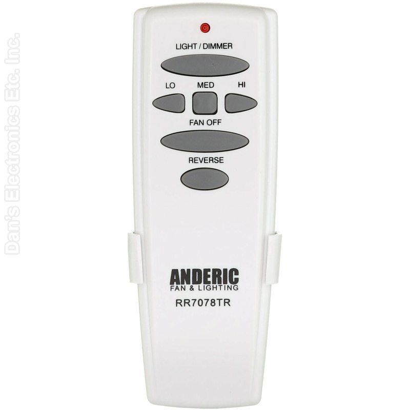 Hampton Bay UC7083T FCC ID: CHQ7083T with Reverse Ceiling Fan Remote Control - UC7083T-REVSubstitute (RR7078TR)