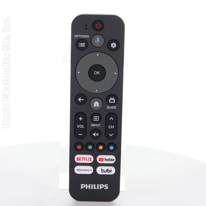 Philips RF553A Google Android TV Remote Control with Voice | Netflix | Youtube | Discovery+ | tubi - URMT26CNDA14