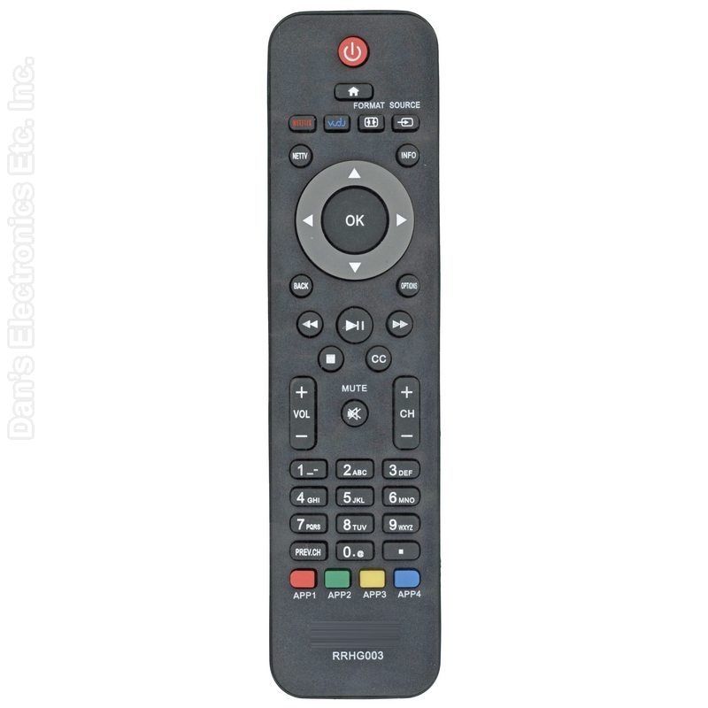 Philips URMT34JHG001 TV Remote Control for 2014 Philips LCD Non-Smart TVs - URMT34JHG001Substitute