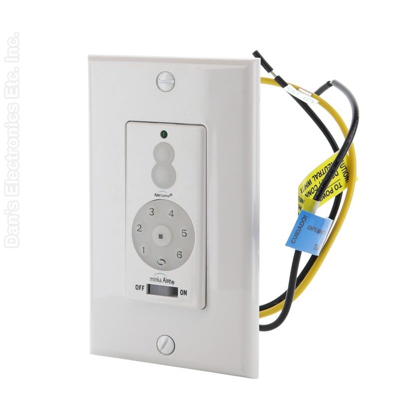 Minka-Aire WC1000 AireControl 6-Speed Wall Mount Ceiling Fan Remote Control | Up/Down Light | Dimming | For/Rev - WC1000