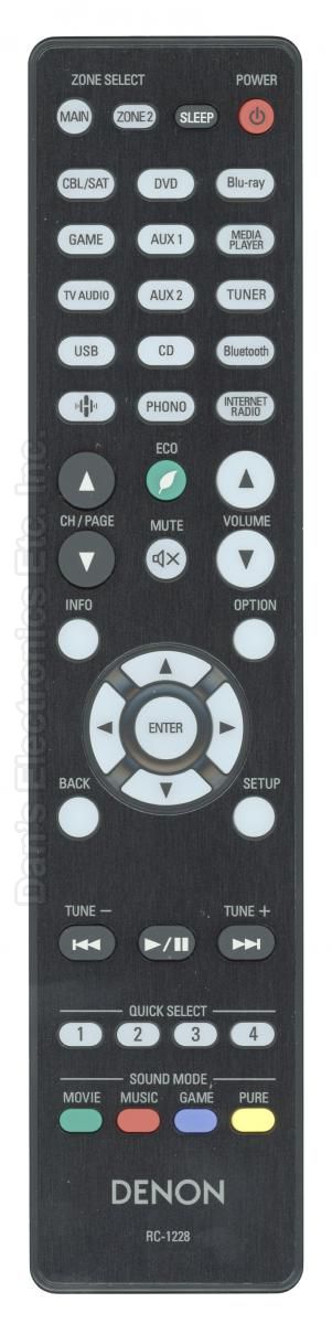 DENON RC1228 Audio/Video Receiver Receiver Remote Control