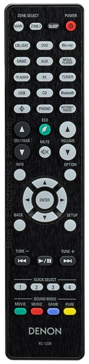 DENON RC1239 Audio/Video Receiver Receiver Remote Control