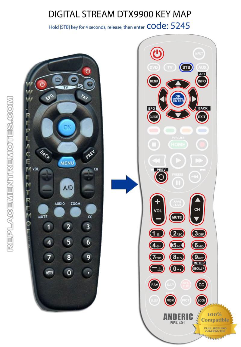 Buy Digital Stream DTX9950 DTX9900 DTX9950REM Digital TV Tuner