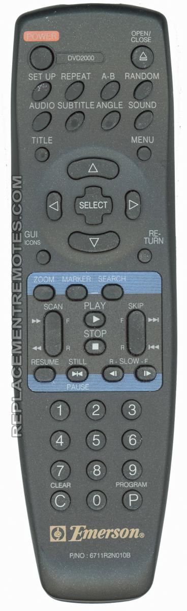 EMERSON 6711R2N010B DVD Player DVD Remote Control