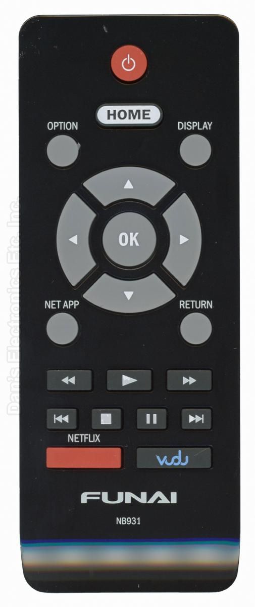 FUNAI NB931UD Streaming Media Player Streaming Remote Control