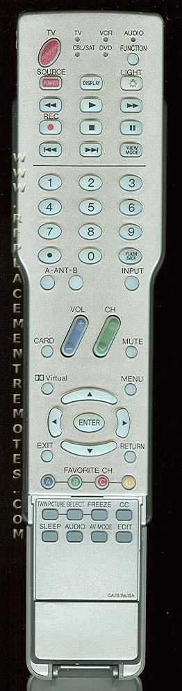 SHARP GA263WJSA TV Remote Control