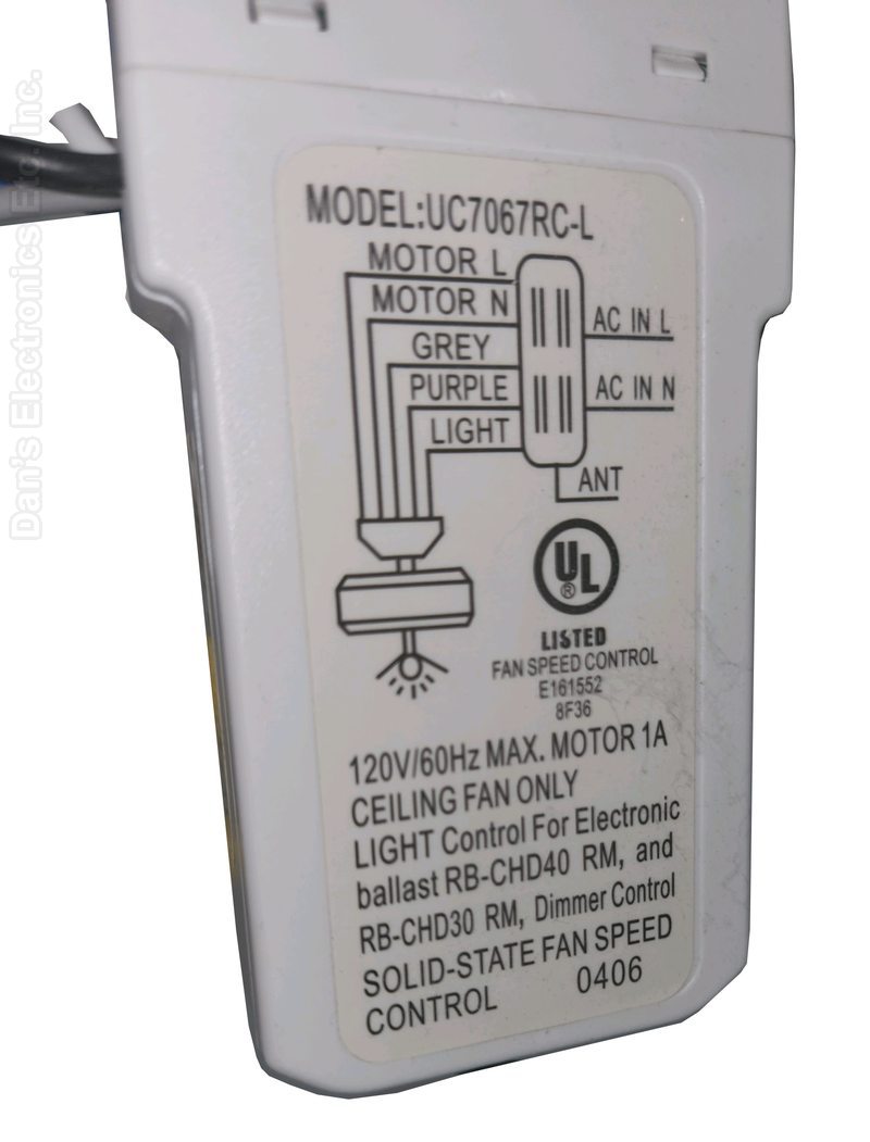 Buy Hampton Bay UC7067RCL UC7067RCL Ceiling Fan Ceiling Fan Receiver