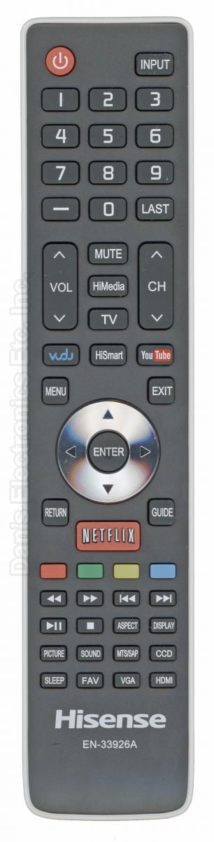 HISENSE EN33926A TV TV Remote Control