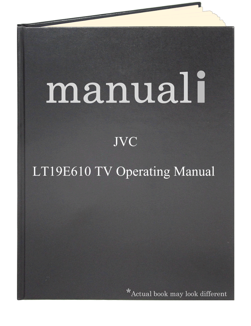JVC LT19E610 TV Operating Manual
